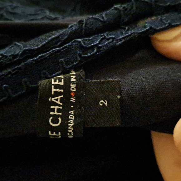 Navy Blue Le Chateau Dress Size 2 - Picture 4 of 4